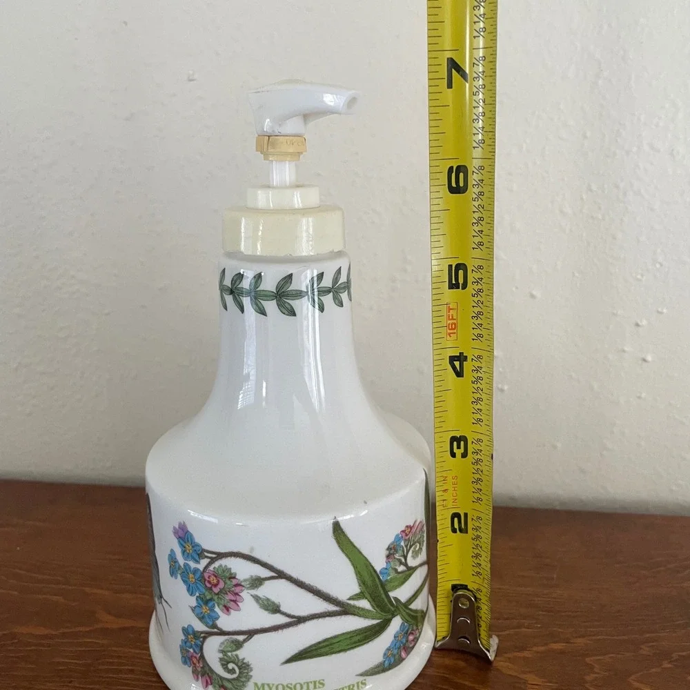 Vtg Portmeirion Botanic Garden Soap Lotion Dispenser Butterfly Made in Britain